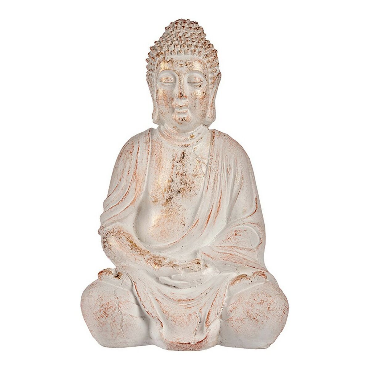 8430852121790 - Dekorative Gartenfigur Buddha Weiß Gold Polyresin (245 x 50 x 318 cm)