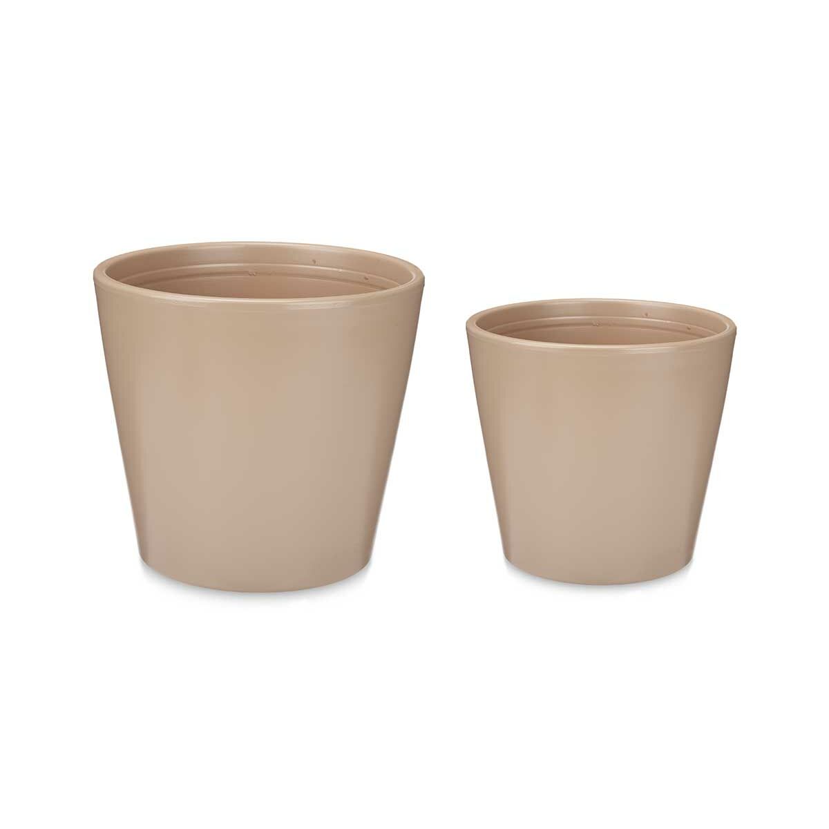 8430852369833 - Blumentopfset LINCE-22-28-BE Beige Lehm Ø 22 cm Ø 28 cm 2 Stücke 8430852369833 - Blumentopfset LINCE-22-28-BE Beige Lehm Ø 22 cm Ø 28 cm 2 Stücke