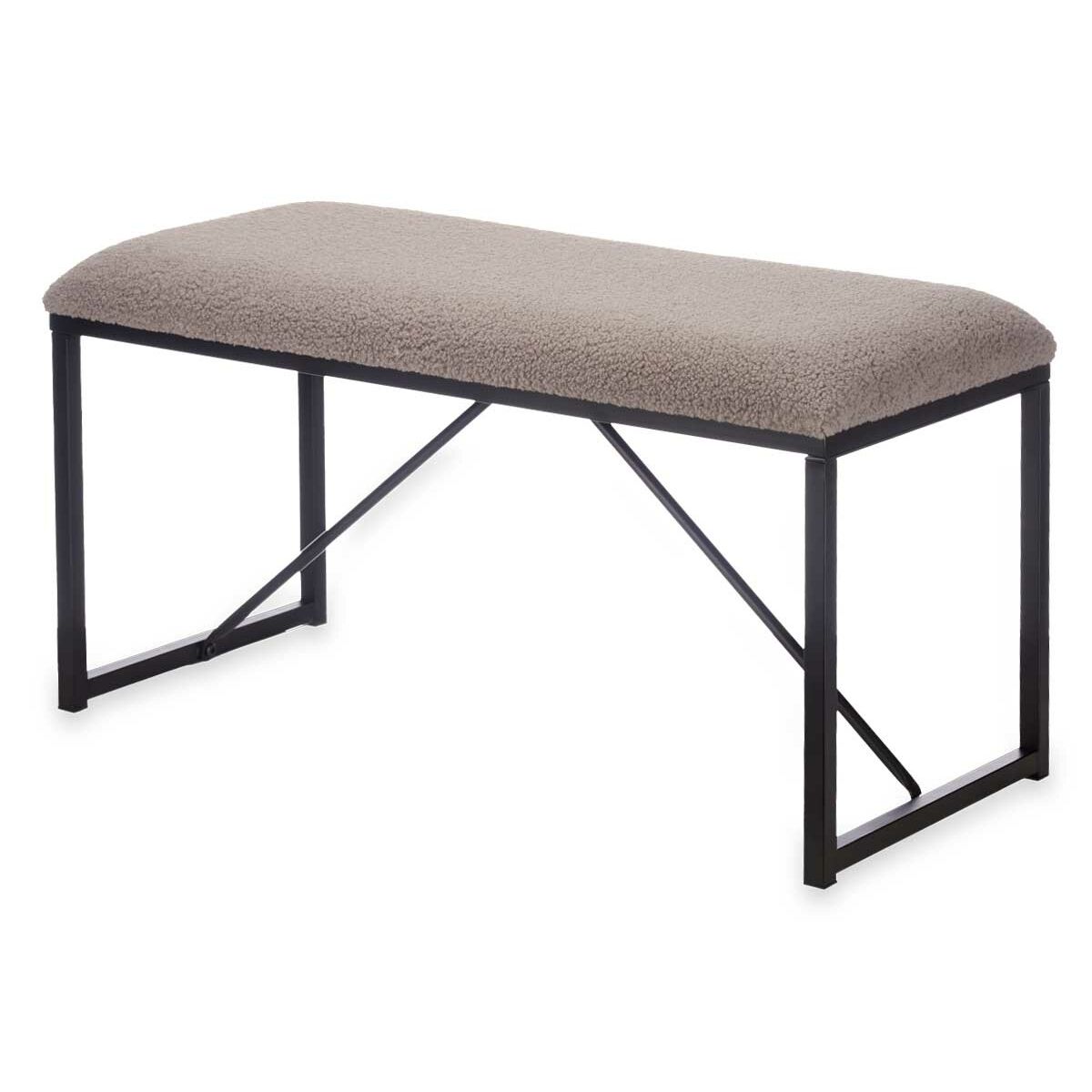 8430852643216 - Bank TR23063-4 Braun Metall Stoff 81 x 42 x 38 cm 8430852643216 - Bank TR23063-4 Braun Metall Stoff 81 x 42 x 38 cm