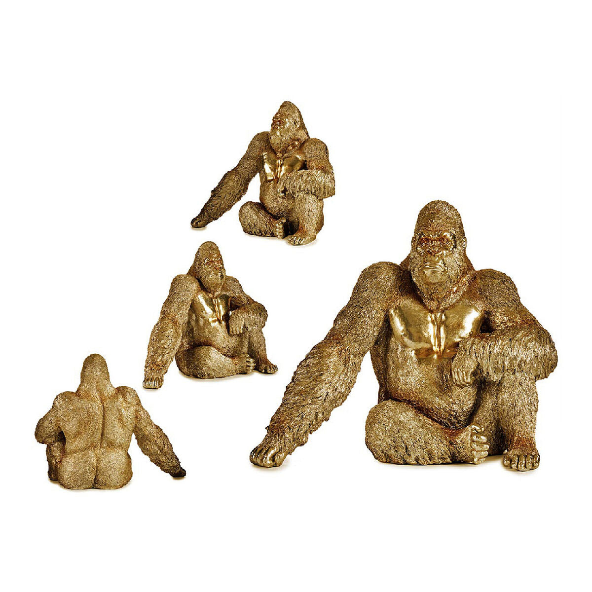 8430852897398 - Deko-Figur Gorilla Gold Harz (36 x 50 x 62 cm)