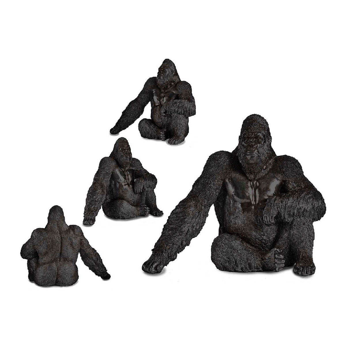 8430852897541 - Deko-Figur Gorilla Schwarz Harz (34 x 50 x 63 cm)