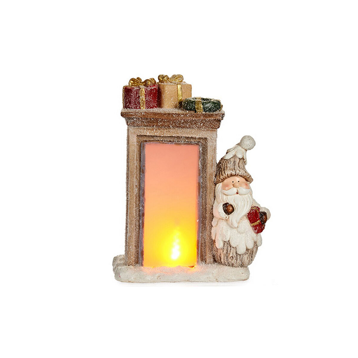 8430852906014 - Deko-Figur Weihnachtsmann LED Leicht 20 x 45 x 32 cm aus Keramik Braun Weiß 8430852906014 - Deko-Figur Weihnachtsmann LED Leicht 20 x 45 x 32 cm aus Keramik Braun Weiß