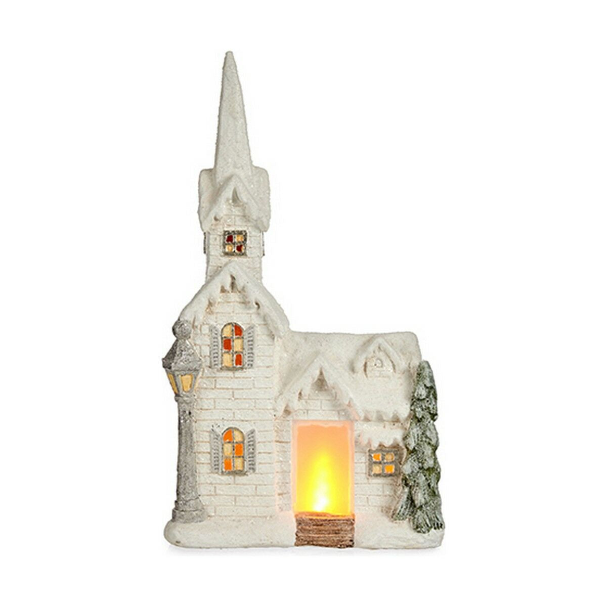 8430852906076 - Deko-Figur Weihnachten LED Leicht Haus 11 x 53 x 285 cm Weiß Polyesterharz 8430852906076 - Deko-Figur Weihnachten LED Leicht Haus 11 x 53 x 285 cm Weiß Polyesterharz