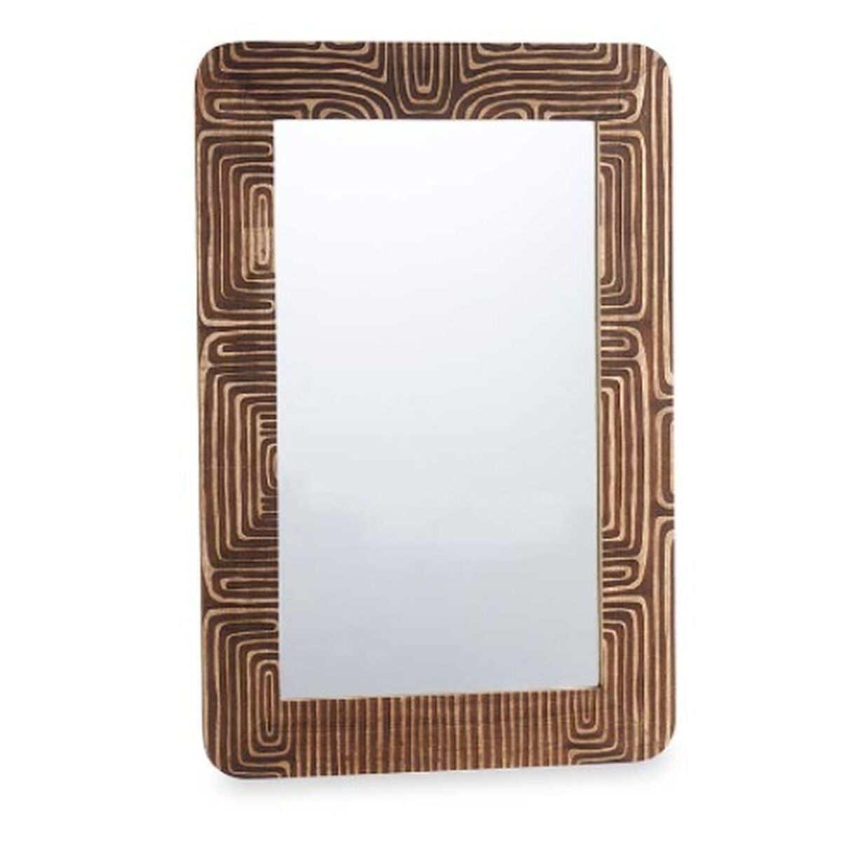 8430852919182 - Wandspiegel Braun Mango-Holz Wölbung 90 x 60 x 2 cm 8430852919182 - Wandspiegel Braun Mango-Holz Wölbung 90 x 60 x 2 cm