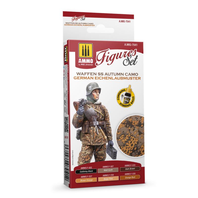 8432074070412 - Waffen SS Autumn Camo German Einchenlaubmuster Figures Set