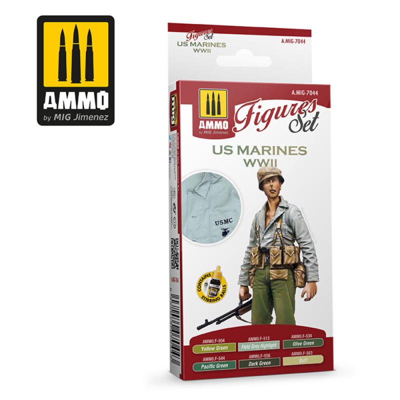 8432074070443 - US Marines WWII Figures Set