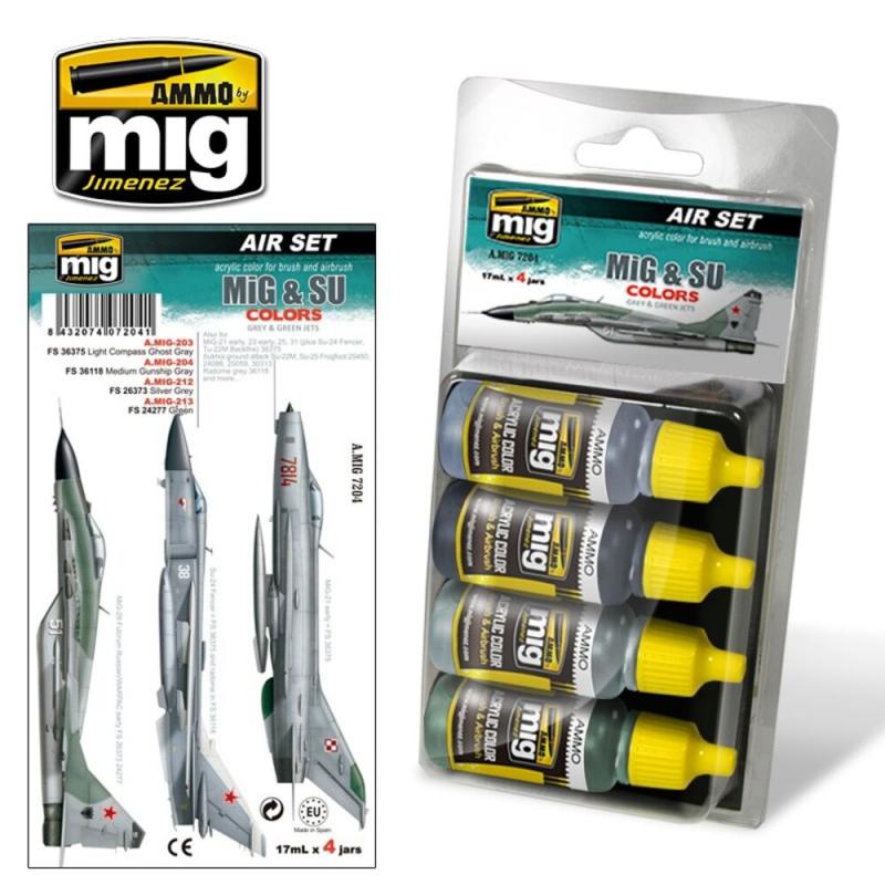 8432074072041 - MiG & SU Colors Grey & Green Jets