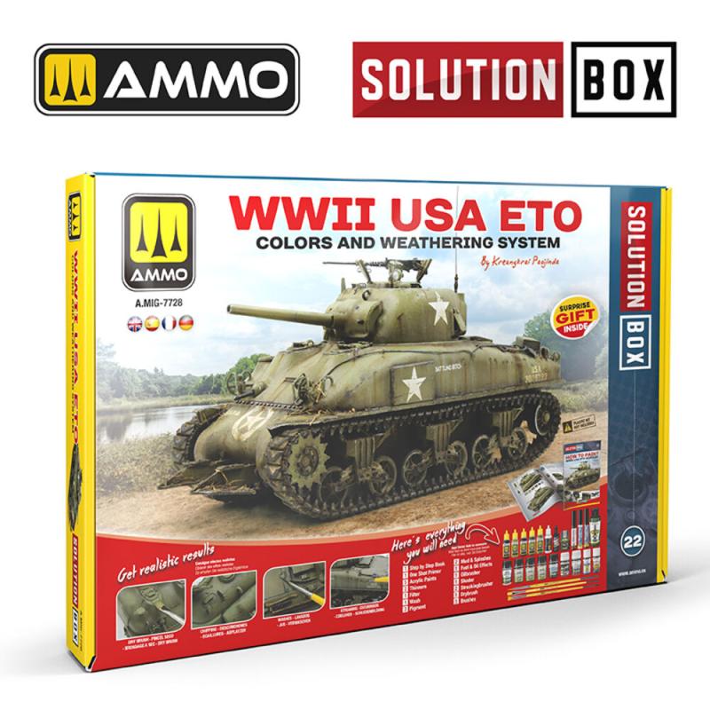 8432074077282 - SOLUTION BOX 20 â WWII USA ETO Colors and Weathering System