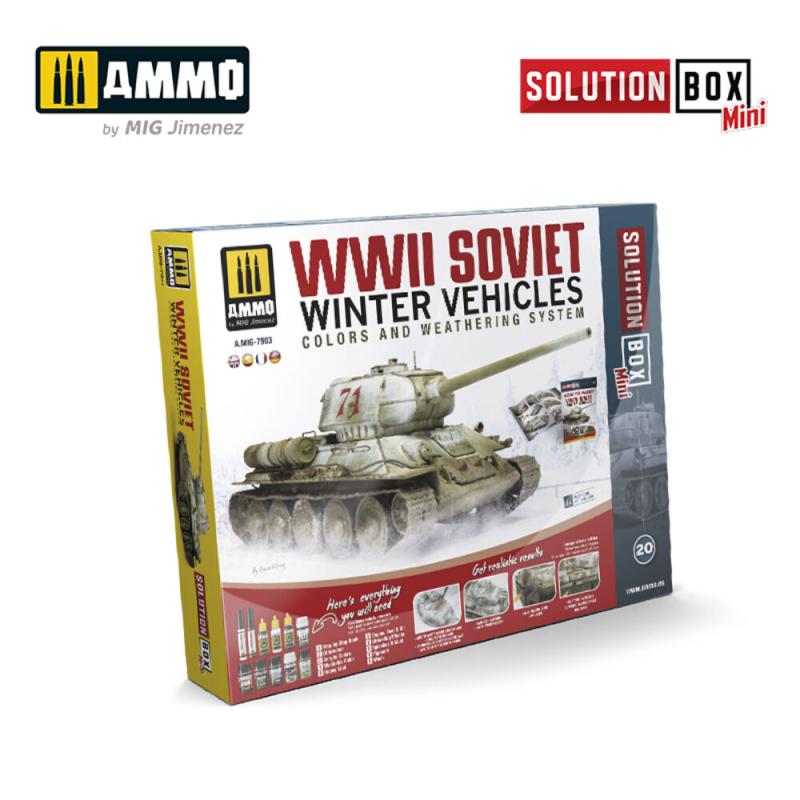 8432074079033 - SOLUTION BOX  MINI 20 - How to paint WWII Soviet Winter Vehicles