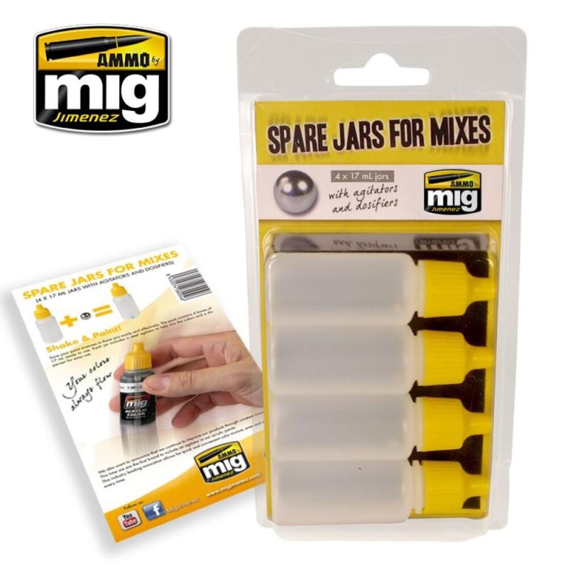 8432074080046 - Spare Jars for Mixes (4 x 17mL jars with agitator and dosifier)