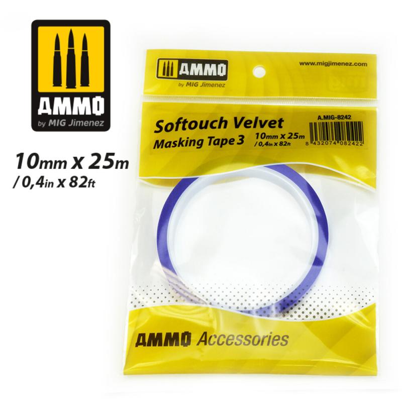 8432074082422 - Softouch Velvet Masking Tape 3 (10mm x 25M)Â 8432074082422 - Softouch Velvet Masking Tape 3 (10mm x 25M)Â