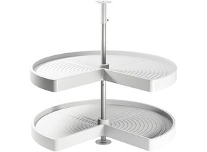 8432393123493 - Emuca - Lot Drehplatten Shelvo 3 4 für 800mm Modul Kunststoff und Aluminium weiss - Weißer