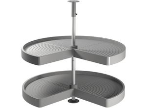 8432393123523 - Emuca - Lot Drehplatten Shelvo 3 4 für 900mm Modul Kunststoff und Aluminium Grau - Grau