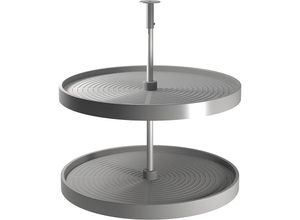 8432393123547 - Emuca - Lot runde Platten Shelvo für Küchenmöbel für 800mm Modul Kunststoff und Aluminium Grau - Grau