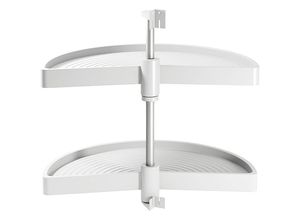 8432393123578 - Emuca - Lot Drehplatten Shelvo 1 2 für 800mm Modul Kunststoff und Aluminium weiss - Weißer