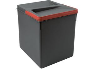 8432393131023 - RecyclingRecyclingbehälterRecycle für Küchenschublade Höhe 266mm 1x15Liter Kunststoff anthrazitgrau - Anthrazitgrauer - Emuca