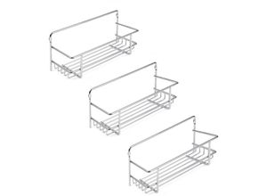 8432393265810 - Emuca Lot 3 Gewürzregale Supra für Küchenmöbel Stahl Verchromt - Verchromt