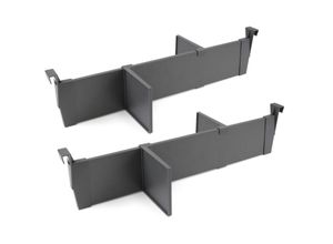 8432393267371 - Trennwandset für die Innenausstattung der Schubladen Vertex-Concept Breite 600mm Aluminium und Kunststoff Anthrazitgrau - Grau anthrazit - Emuca
