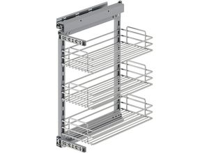 8432393282909 - Auszugswagen Suprastar mit Schließautomatik Modul 400mm Stahl Verchromt - Verchromt - Emuca