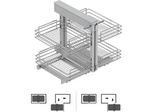 8432393296005 - Emuca - Ecksystem Suprastar für de Küchenschrank Stahl Verchromt - Verchromt