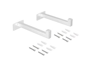 8432393316260 - Emuca - Satz träger-Set für Regale in Holz Shelf mit Vierkantrohr Stahl Weiß - Weiß