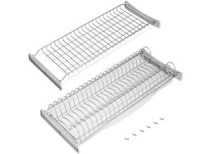 8432393319797 - Emuca - Abtropfgestell Suprastar für hohe Module 700 Grau metallic Stahl - Grau metallic