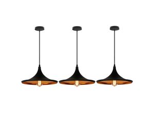 8432544486538 - Wottes - 3 Stückee Pendelleuchte 36CM Metall Kronleuchter Schwarz Hängeleuchte für Wohnzimmer Schlafzimmer Küche 8432544486538 - Wottes - 3 Stückee Pendelleuchte 36CM Metall Kronleuchter Schwarz Hängeleuchte für Wohnzimmer Schlafzimmer Küche