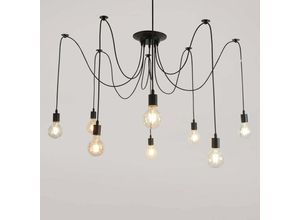 8432544618717 - Wottes - 8-Flammig Pendellampe Modern Industrie Hängelampe Metall Lamp für Wohnzimmer Schlafzimmer