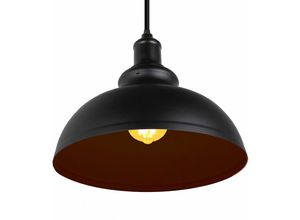 8432544641395 - Wottes - Pendelleuchte Retro Metall Beleuchtung Deckenleuchte Küche Wohnzimmer Ø29CM - Schwarz