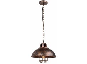 8432544653107 - Wottes - E27 Hängeleuchte Industrie Retro Kronleuchter Ø30CM Metall Pendelleuchte für Schlafzimmer Wohnzimmer Restaurant - 1 Stückee Rost