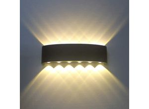 8432544673532 - Wottes - Wandleuchte 12W led Wandlampe Wasserdichte Aussenleuchte Wandbeleuchtung für Wohnzimmer Schlafzimmer