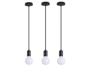 8432544677028 - Wottes - 3 Stücke Lampenfassen 100CM Verstellbar Deckenlampe Kabel Modern Lampenaufhängung für Schlafzimmern Bars Cafés