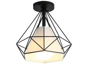 8432544681667 - Wottes - Retro Deckenleuchte Diamantform Deckenlampe Metall Lampenschirm für Schlafzimmer Wohnzimmer Café