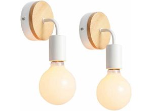 8432544791021 - Wottes - 2 Stückee Wandleuchte Retro Lampe Innen led Wandlampe für Flur Wohnzimmer Schlafzimmer Esszimmer