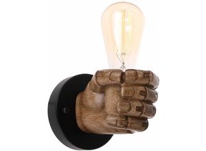 8432544793384 - Wottes - Retro Industrielle Wandlampe Antike Faust Wandleuchte E27 Rechte Hand Lampe für Korridor Schlafzimmer Café