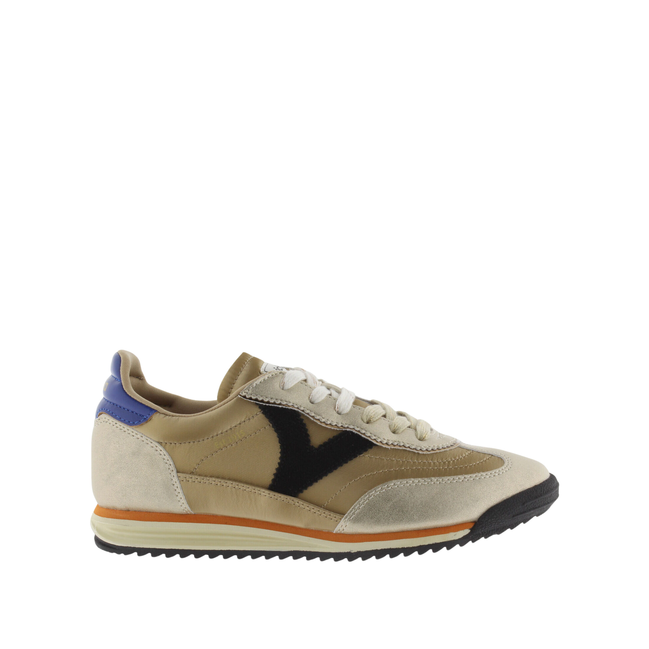 8433101577430 - Damen Sneakers aus metallisiertem Nylon und gespaltenem Leder Saturno