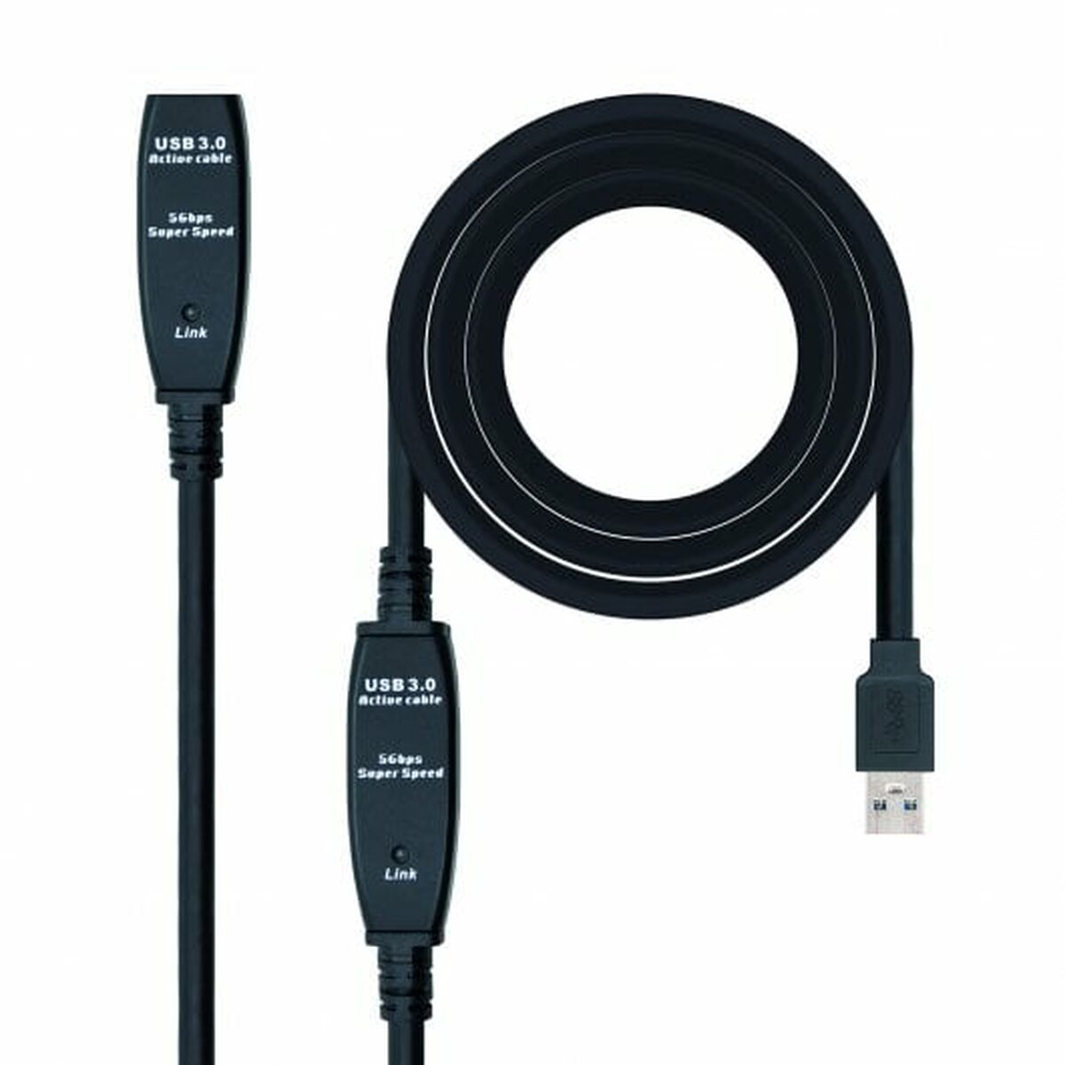 8433281008243 - Verlängerungskabel mit USB 10010312 Schwarz 10 m