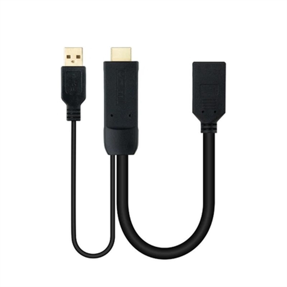 8433281012844 - DisplayPort-Kabel zu HDMI 10160205 Schwarz 20 cm 4K Ultra HD 8433281012844 - DisplayPort-Kabel zu HDMI 10160205 Schwarz 20 cm 4K Ultra HD
