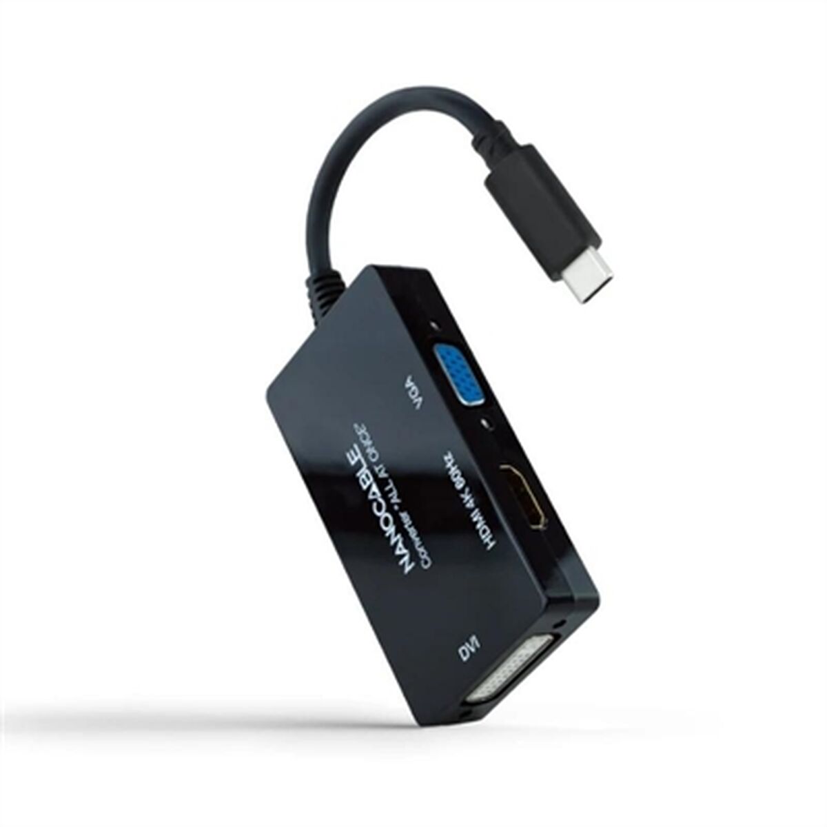 8433281013049 - USB C-zu-VGA HDMI DVI-Adapter 10164301-ALL 20 cm Schwarz 4K Ultra HD