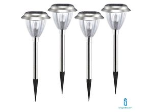 8433325196110 - Aigostar - solar led gartenleuchte 6500K stahl strassenlampe 4 stück