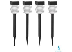 8433325196127 - Solar Wiederaufladbare Gartenlampen Moderne LED Solar Pole Weißes Licht 4 PIECES