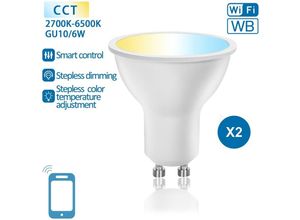 8433325220754 - Led glühbirne GU10 smart wifi 6 w alexa google home 2 stück