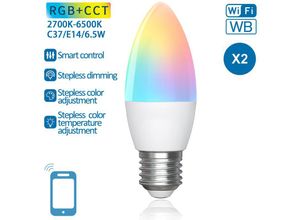 8433325281052 - Aigostar - led glühbirne smart wifi E27 65W rgb alexa google home 2 stück