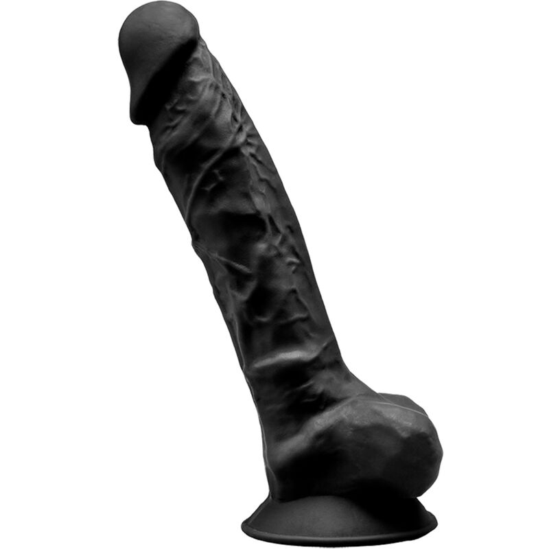 8433345220192 - - MODELL 1 REALISTISCHER PENIS PREMIUM SILEXPAN SILIKON SCHWARZ 23 CM