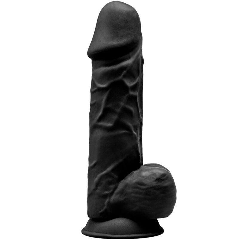 8433345220499 - - MODEL 1 REALISTISCHER PENIS PREMIUM SILEXPAN SILIKON SCHWARZ 215 CM