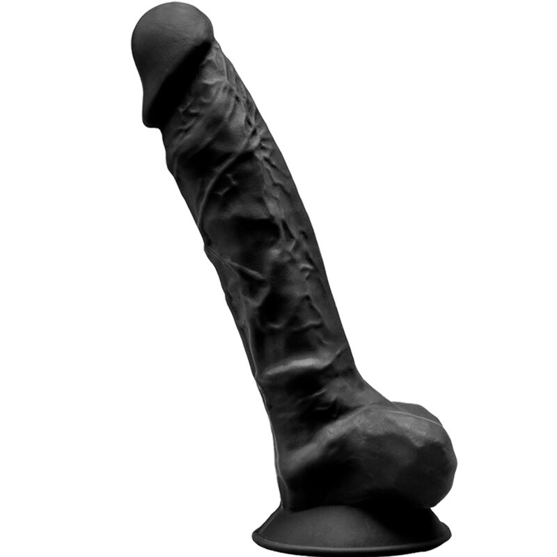 8433345220895 - - MODEL 1 REALISTISCHER PENIS PREMIUM SILEXPAN SILIKON SCHWARZ 20 CM