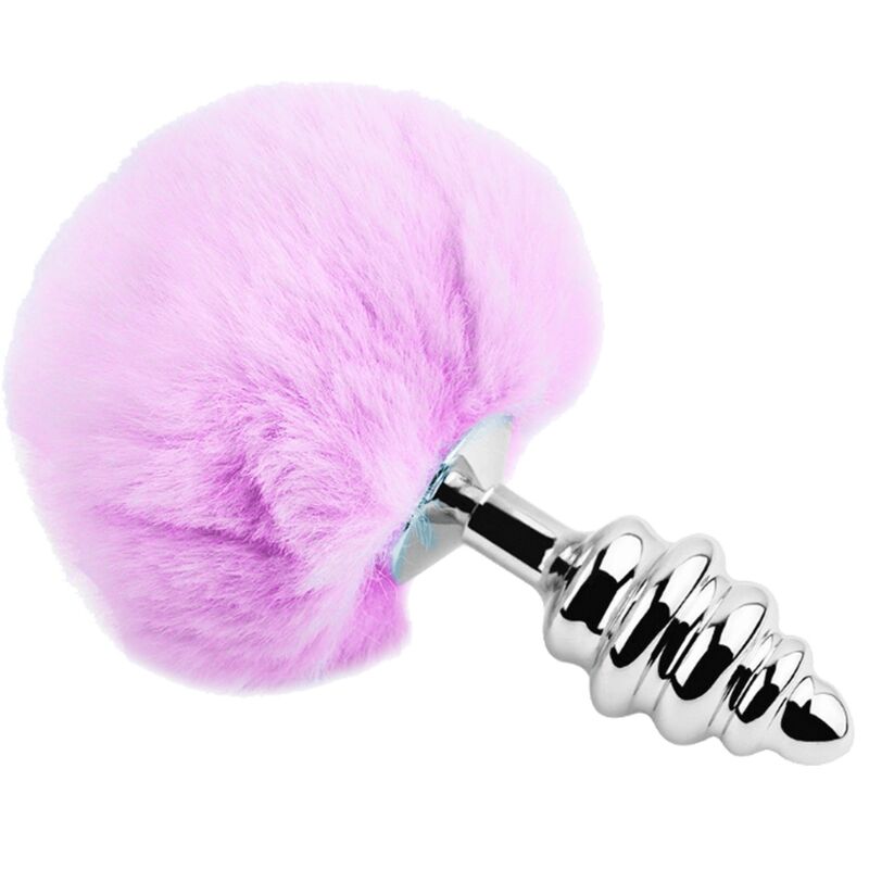 8433345703985 - - ANAL-VERGNÜGENS-SPIRAL-METALL-FLUFFY-VIOLET GRÖSSE L