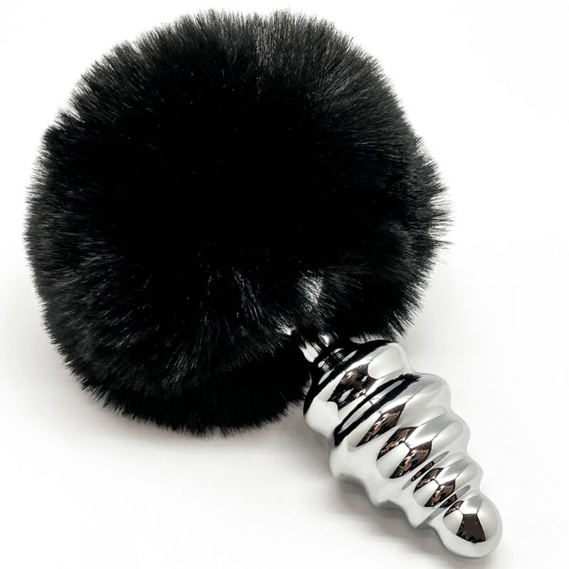 8433345703992 - - ANAL-VERGNÜGENS-SPIRAL-METALL-FLUFFY-SCHWARZ GRÖSSE L