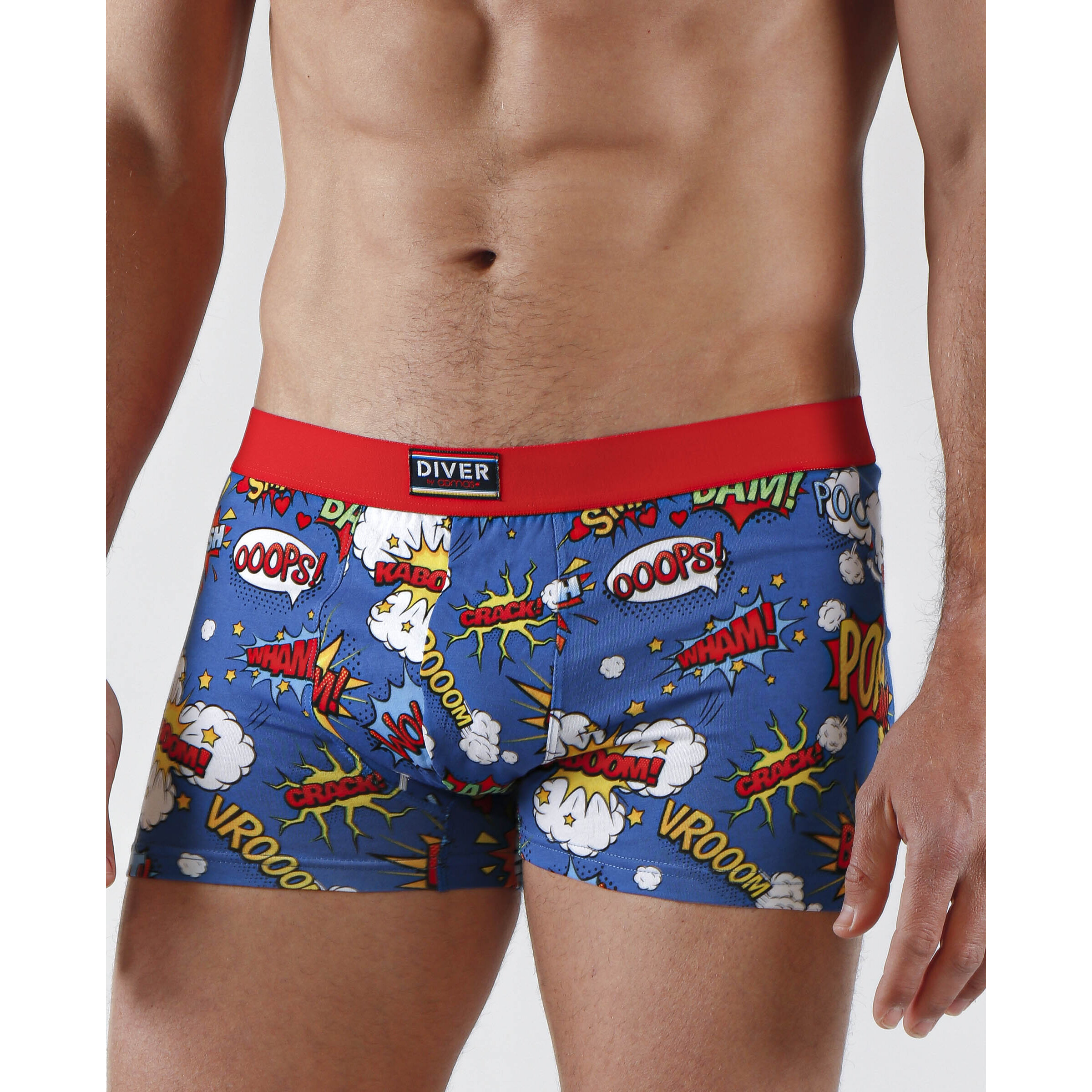 8433623604461 - Bedruckte elastische Baumwollboxer Comic (x2)