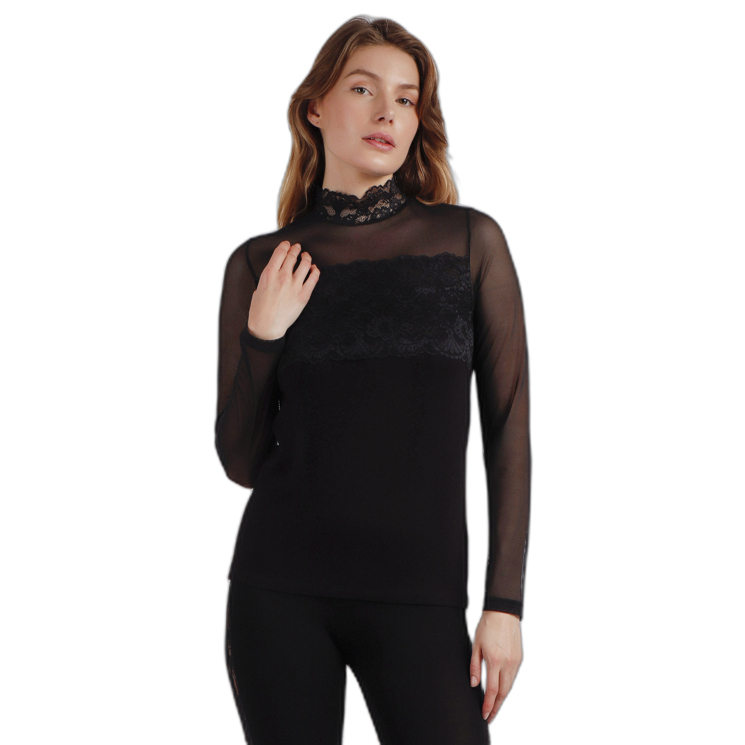 8433623728976 - T-Shirt aus Tüll und Spitze für Frauen Classic